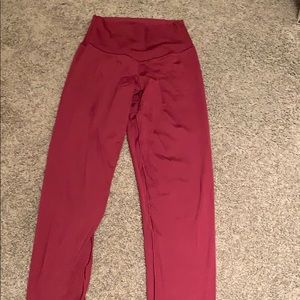 Aerie maroon/dark red leggings